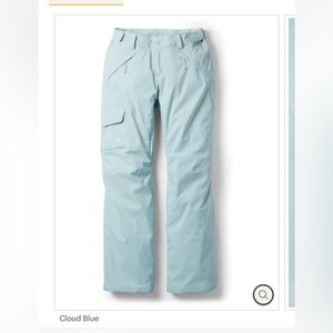North Face Women Insulated Freedom Cloud Blue Ski/Snowboard Pants